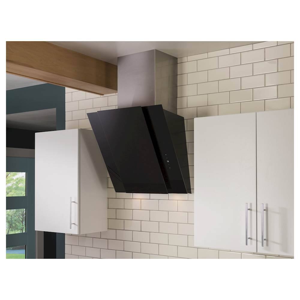 Alt View 18. Haier - 24" Convertible Range Hood - Black.