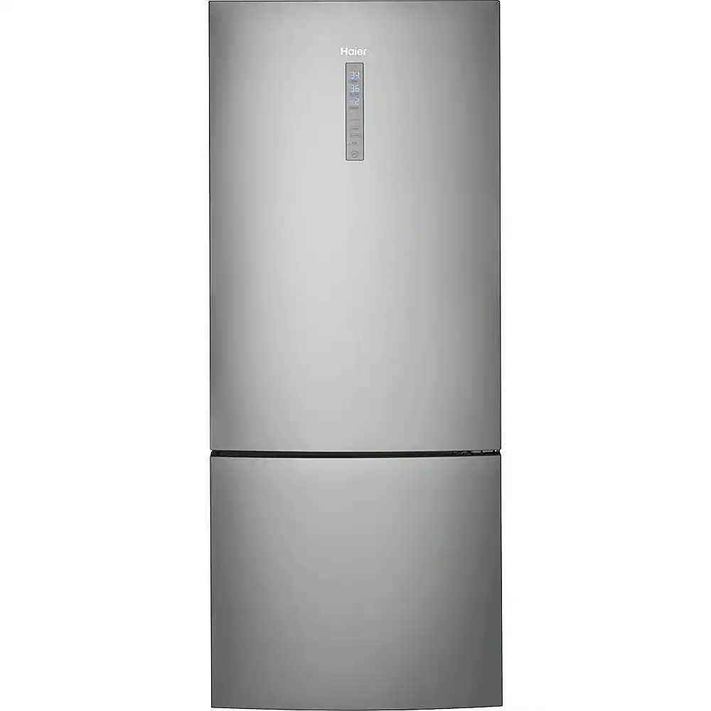 Haier - 15 Cu. Ft. Bottom-Freezer Refrigerator with Quick Cool and Freeze - Stainless Steel