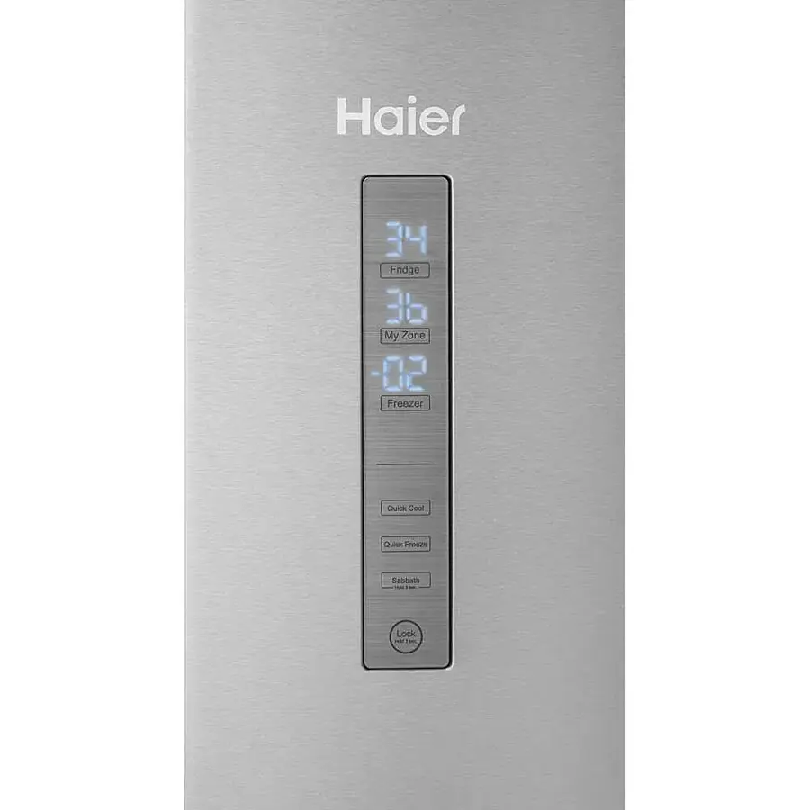 Alt View 11. Haier - 15 Cu. Ft. Bottom-Freezer Refrigerator - Stainless Steel.