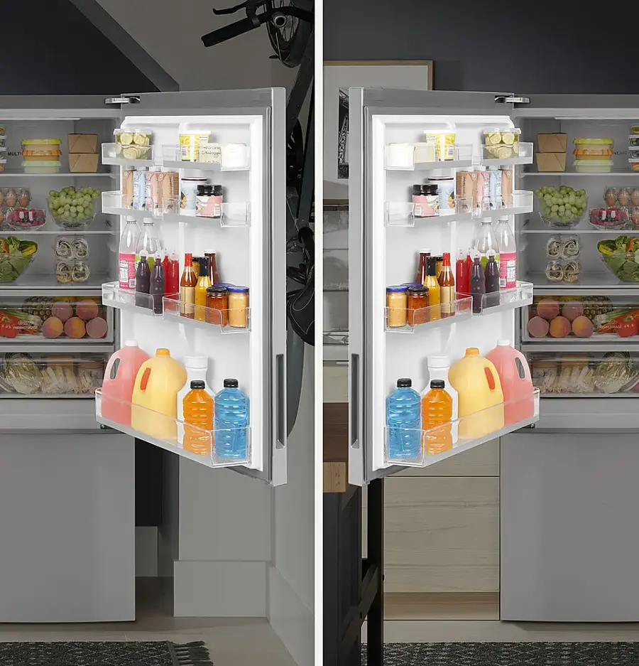 Alt View 22. Haier - 15 Cu. Ft. Bottom-Freezer Refrigerator - Stainless Steel.