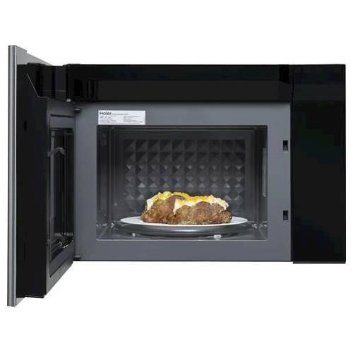 Alt View 12. Haier - 1.4 Cu. Ft. Over-the-Range Microwave with Sensor Cooking - Stainless Steel.