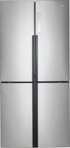 Haier HRQ16N3BGS 16.4 Cu. Ft. Counter-Depth Side-by-Side Refrigerator in Stainless steel