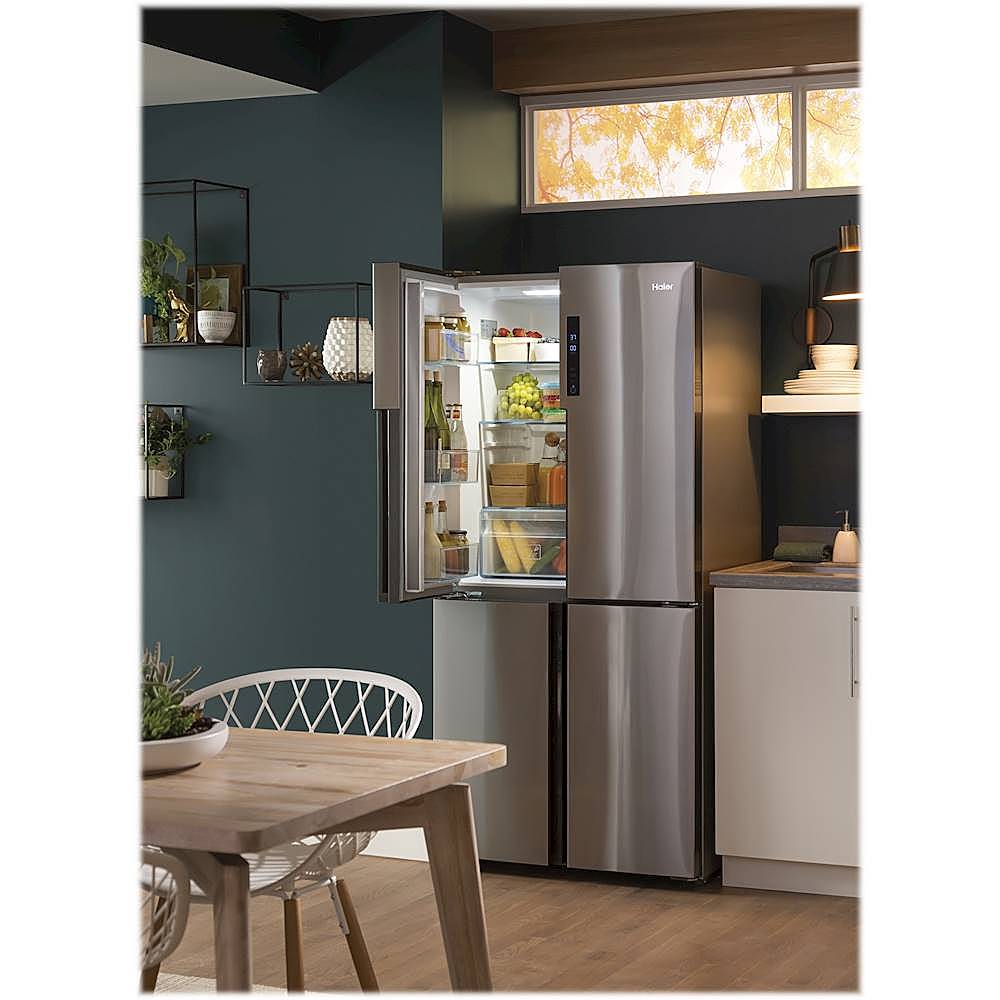 Inclinarse Descendencia antepasado Best Buy: Haier 16.4 Cu. Ft. Counter-Depth Side-by-Side Refrigerator  Stainless steel HRQ16N3BGS