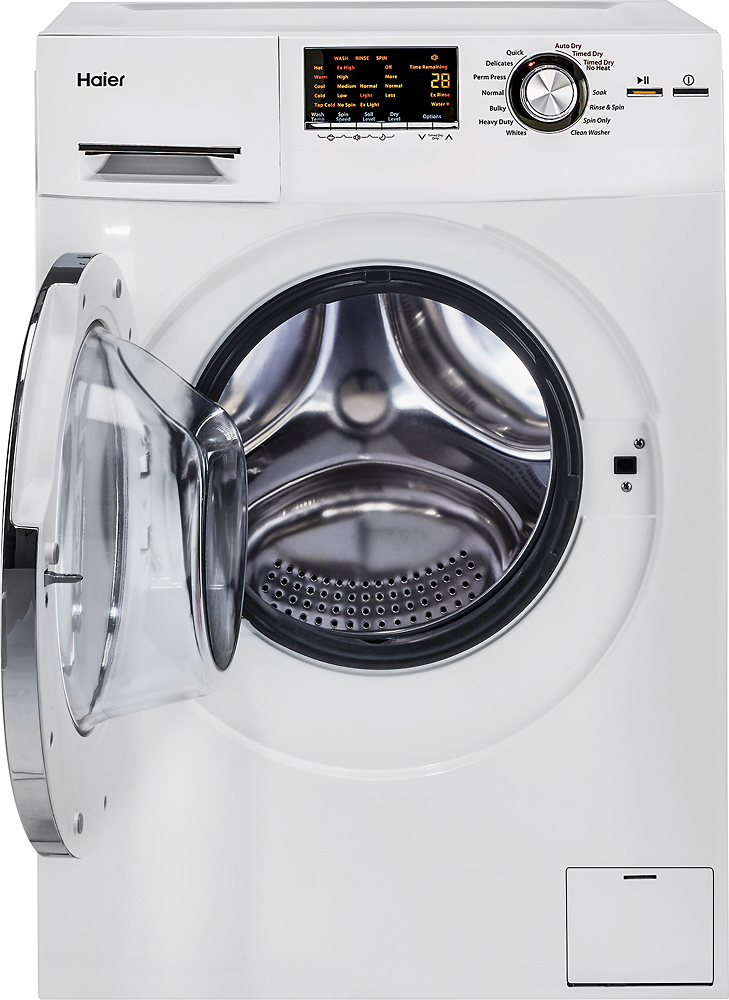 Best Buy: Haier 2 Cu. Ft. 8-Cycle Compact Washer and 3-Cycle Electric Washer And Dryer Combo At Best Buy