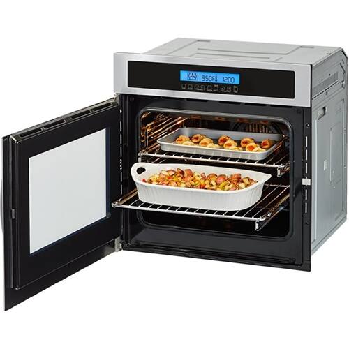 Alt View 11. Haier - 23.4" Built-In Single Electric Convection Wall Oven - Stainless Steel.