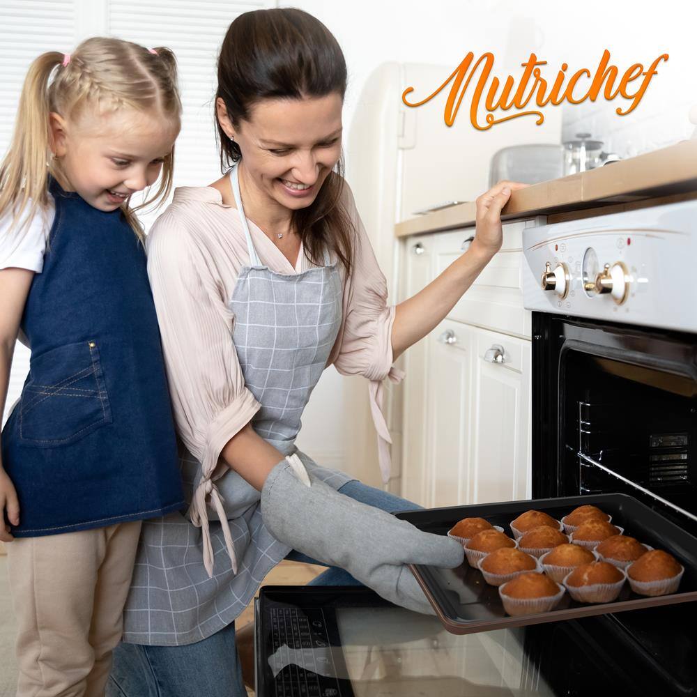 Back. NutriChef - NutriChef 8-Piece Nonstick Stackable Bakeware Set - None.