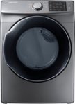 Front Zoom. Samsung - 7.5 Cu. Ft. 10-Cycle Electric Dryer with Steam - Platinum.