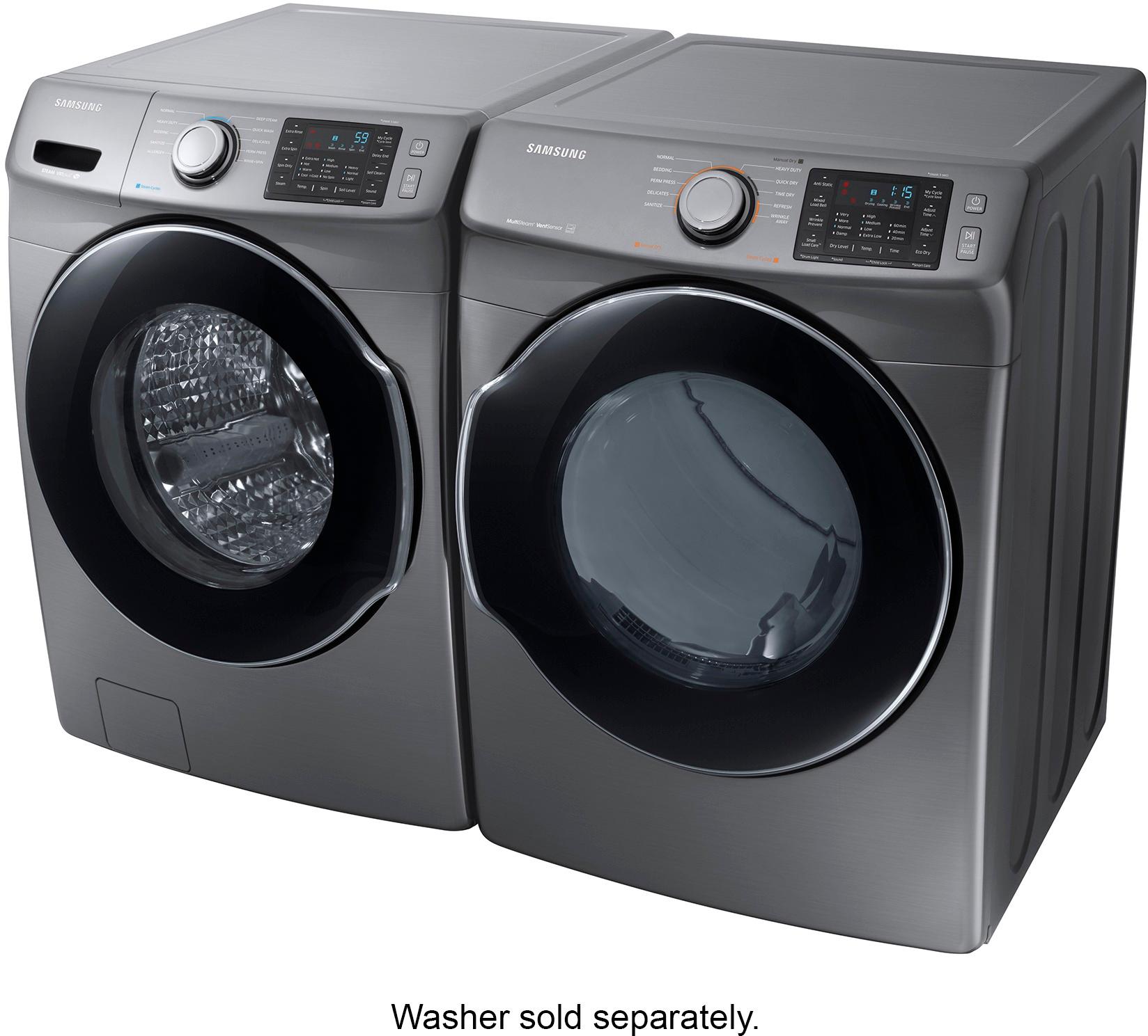 Best Buy Samsung 7.5 Cu. Ft. 10Cycle Gas Dryer with Steam Platinum