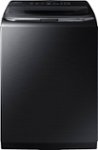 Front. Samsung - 5.2 Cu. Ft. High Efficiency Top Load Washer with Activewash - Black stainless steel.