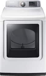 Samsung - 7.4 Cu. Ft. 11-Cycle Electric Dryer with Steam - White - Front_Standard