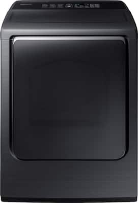 Samsung - 7.4 cu. ft. Capacity DOE Electric Dryer - Fingerprint Resistant Black Stainless Steel