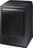 Left. Samsung - 7.4 Cu. Ft. Gas Dryer with MultiSteam - Fingerprint Resistant Black Stainless Steel.