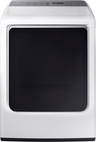 Rent to own Samsung - 7.4 Cu. Ft. 12-Cycle High-Efficiency Gas Dryer with Steam - White