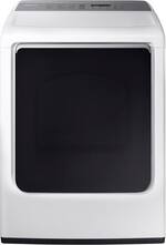 Samsung - 7.4 Cu. Ft. 12-Cycle High-Efficiency Gas Dryer with Steam - White - Front_Standard