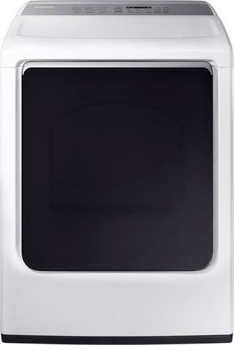 Samsung - 7.4 Cu. Ft. 12-Cycle High-Efficiency Gas Dryer with Steam - White