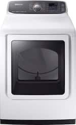 Samsung - 7.4 cu. ft. capacity 13-Cycle Gas Dryer with MultiSteam - White - Front_Standard