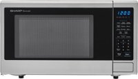 Front. Sharp - Carousel 1.1 Cu. Ft. Mid-Size Microwave - Stainless Steel.