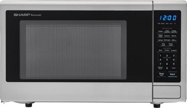 Sharp - Carousel 1.1 Cu. Ft. Mid-Size Microwave - Stainless steel - Front_Zoom