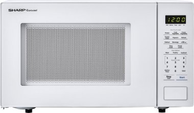 Sharp - Carousel 1.1 Cu. Ft. Mid-Size Microwave - White - Front_Zoom