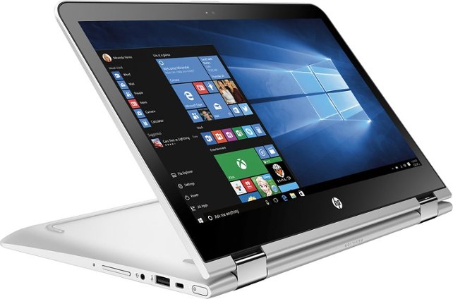 HP - Pavilion x360 2-in-1 13.3" Touch-Screen Laptop - Intel Core i3 - 6GB Memory - 500GB Hard Drive - Natural silver/Ash silver - Front Zoom