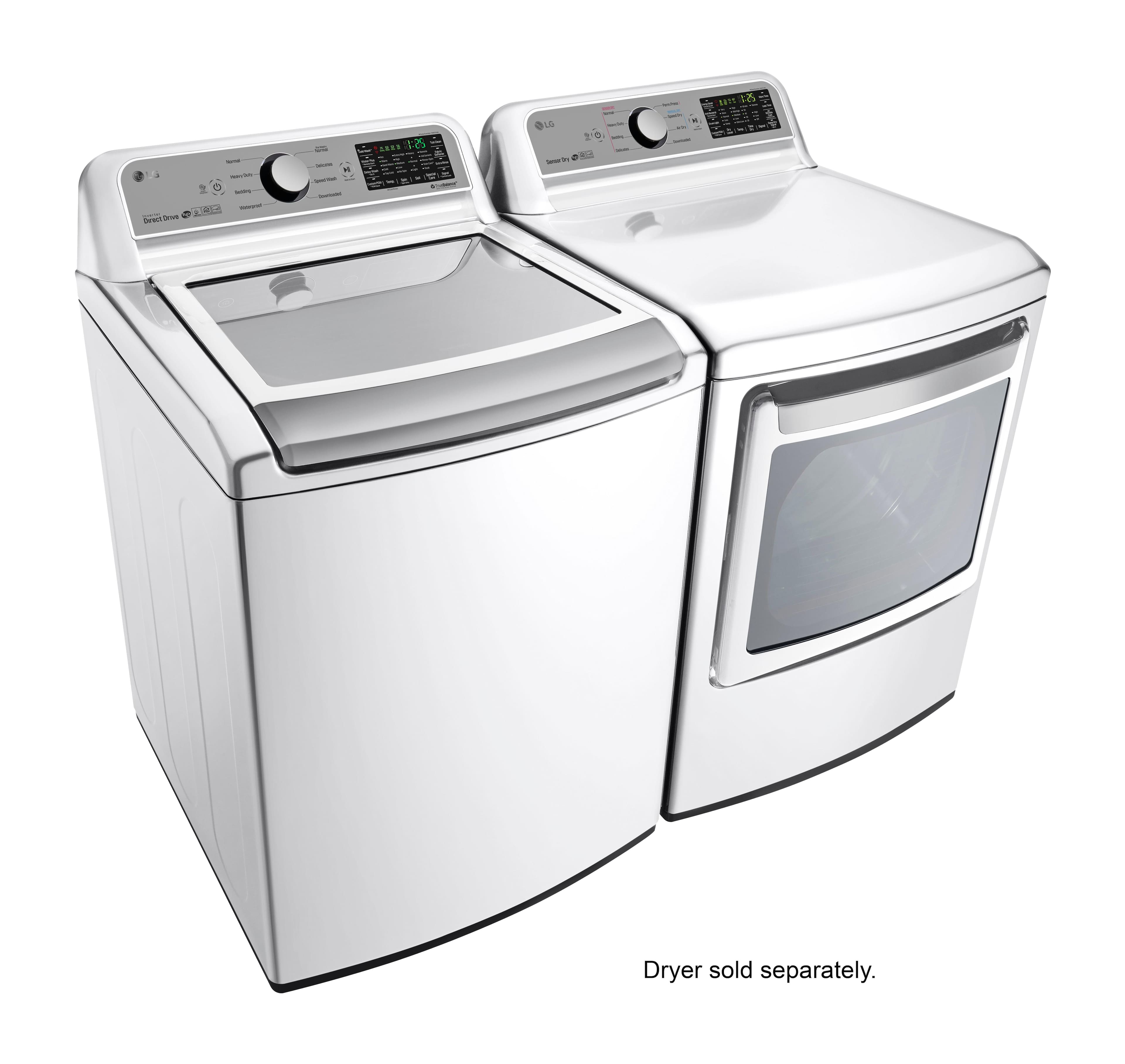Alt View 12. LG - 5.0 Cu. Ft. 8-Cycle Top-Load Smart Wi-Fi Washer - 6Motion Technology.