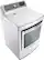 Angle. LG - 7.3 Cu. Ft. 9-Cycle EasyLoad Smart Wi-Fi Enabled Electric Dryer with Sensor Dry Technology - White.