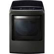 LG - SteamDryer 7.3 Cu. Ft. 12-Cycle Gas Dryer with Steam - Black Stainless Steel - Larger Front