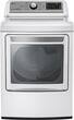 LG - 7.3 Cu. Ft. 9-Cycle Gas Dryer - White - Larger Front