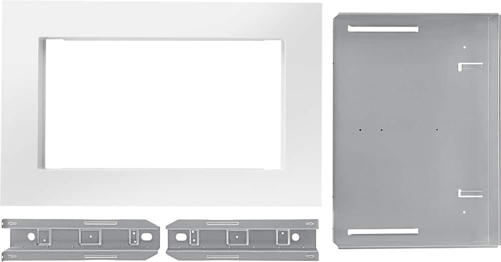 Front. Whirlpool - 26.9" Trim Kit for Microwaves - White.