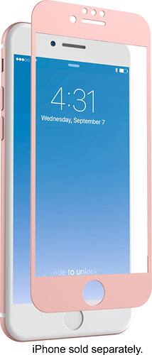 ZAGG - InvisibleSHIELD Screen Protector for Apple iPhone 7 - Rose gold - Angle