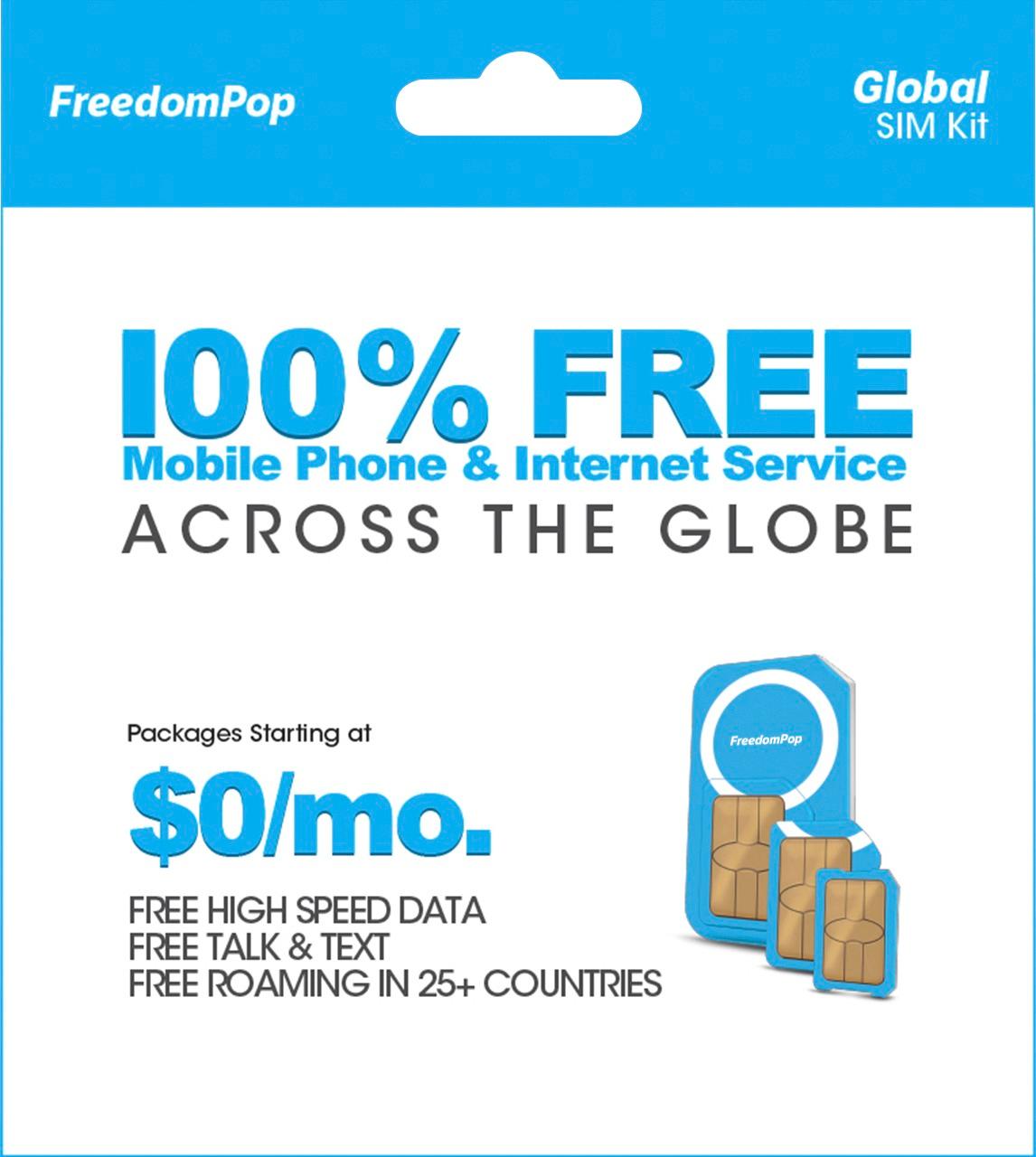 Best Buy: FreedomPop Global 3-in-1 SIM Card w/200MB of data + 200 minutes + 500  texts included monthly FPVOICESIM