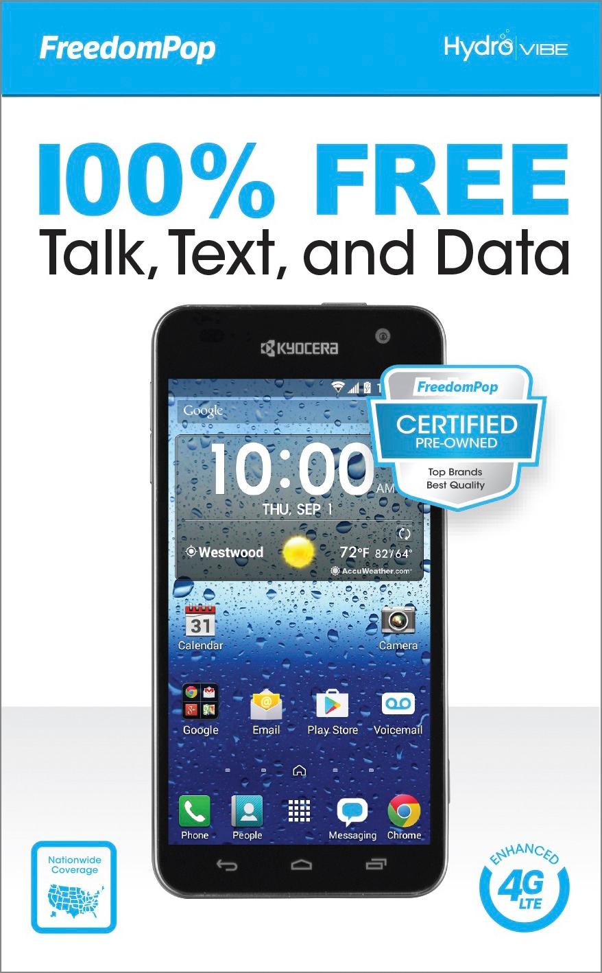 Customer Reviews: FreedomPop Certified Pre-Owned Kyocera Hydro Vibe 4G ...