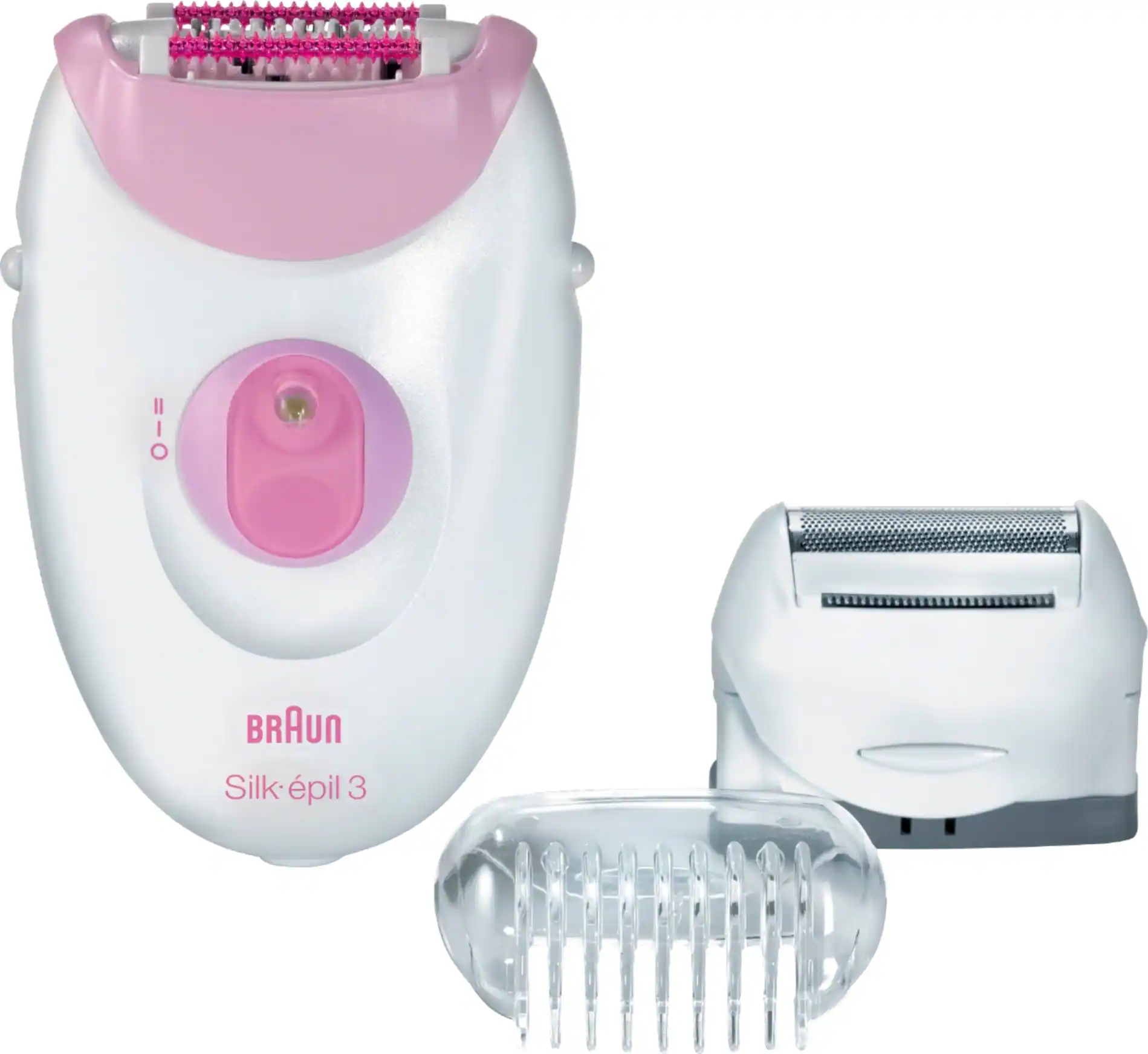 Braun - Silk-épil 3, Epilator for Women for Long-Lasting Hair Removal - White/Pink