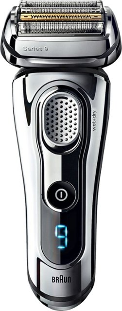 Angle. Braun - Series 9 Wet/Dry Electric Shaver - Chrome.