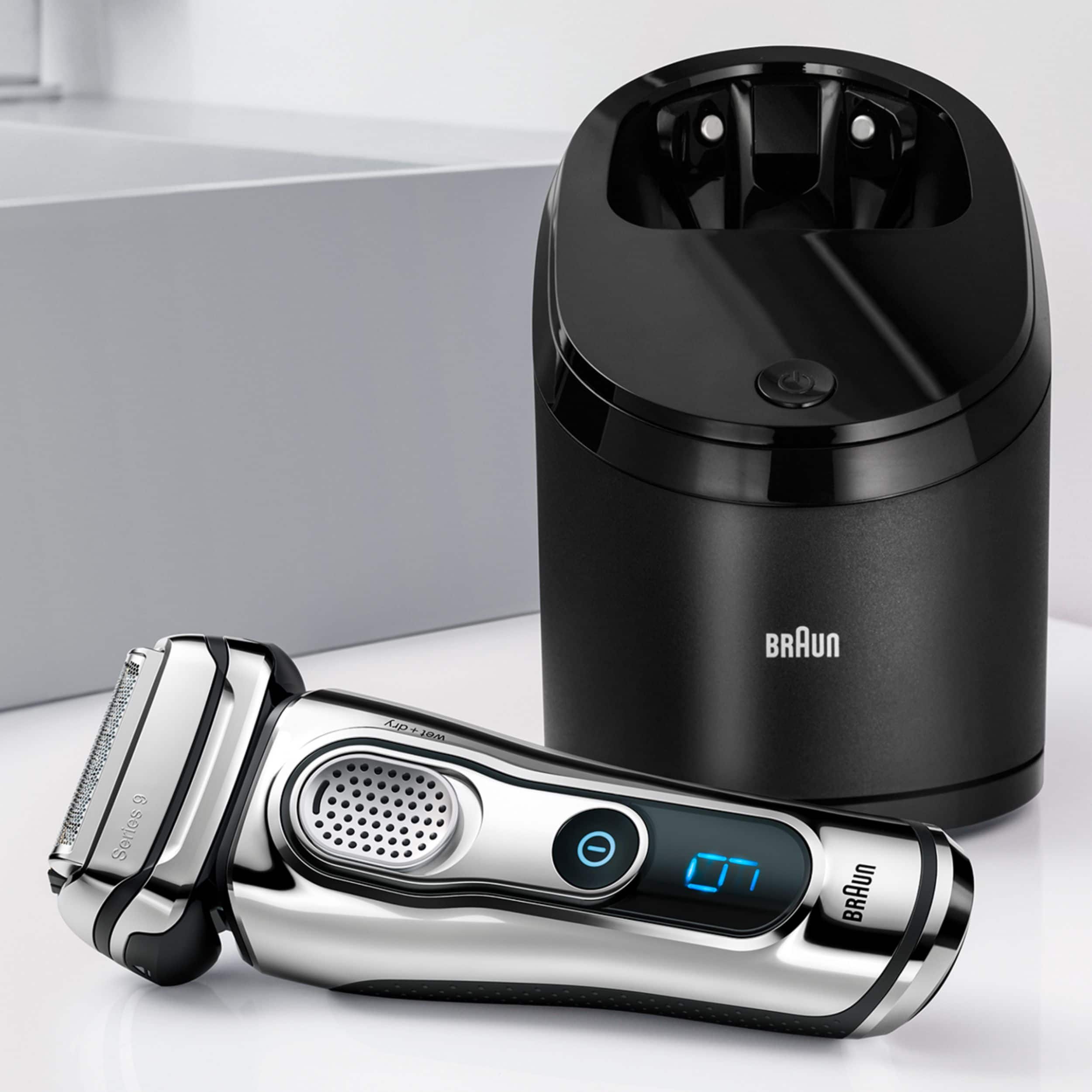 Alt View 13. Braun - Series 9 Wet/Dry Electric Shaver - Chrome.