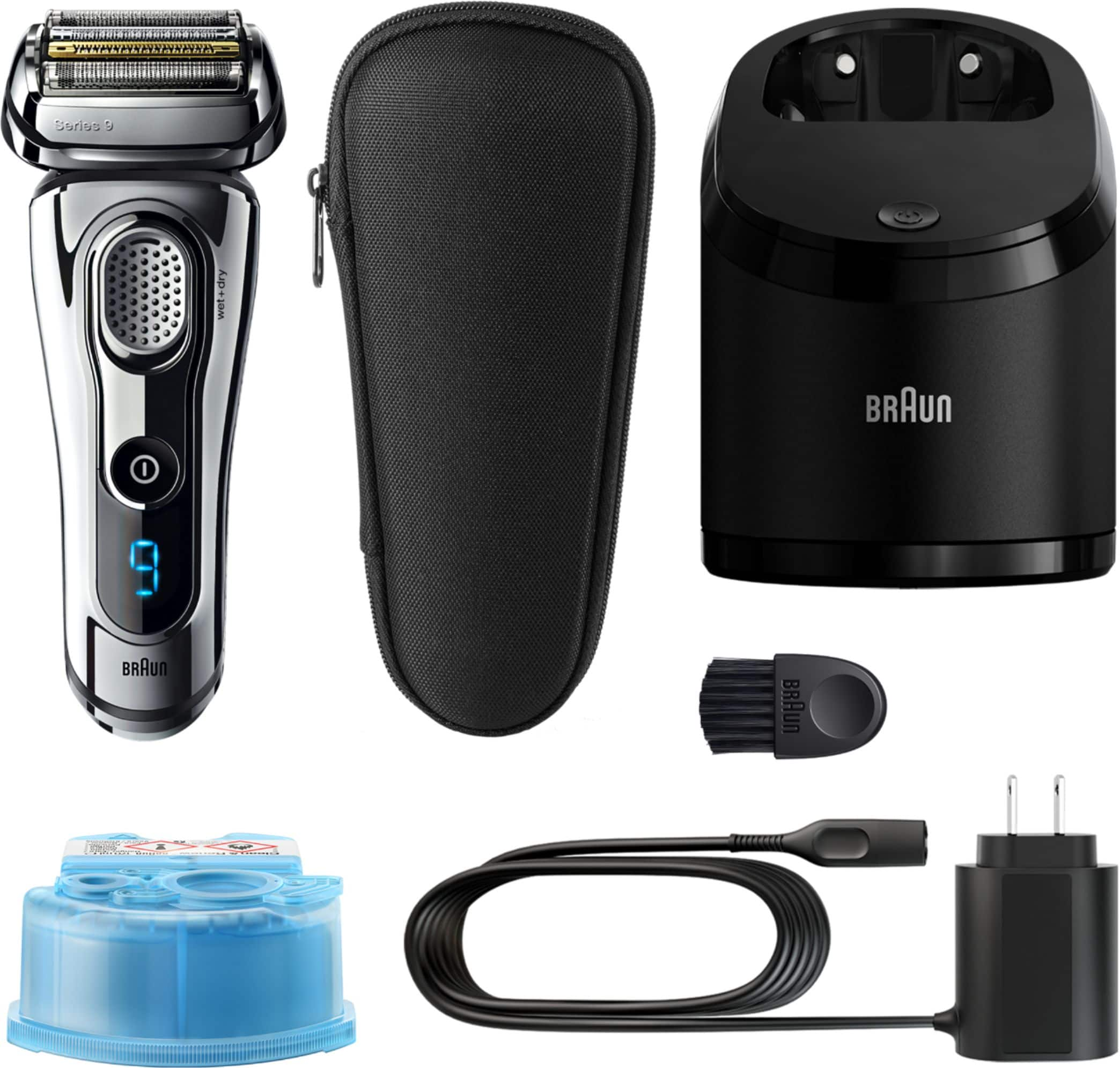 Braun Series 9 Pro+ 9525s Wet & Dry Rasoio Trimmer Metallico