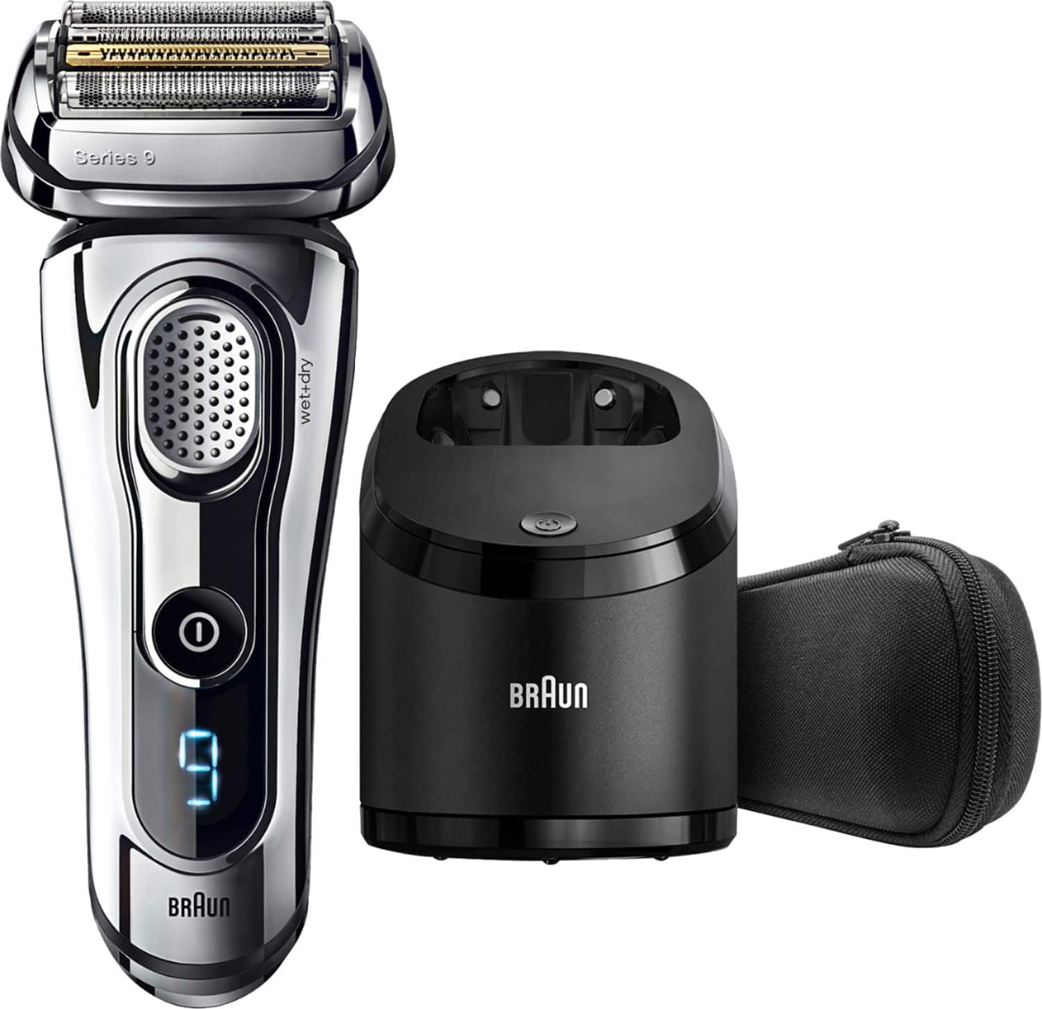 Alt View 23. Braun - Series 9 Wet/Dry Electric Shaver - Chrome.