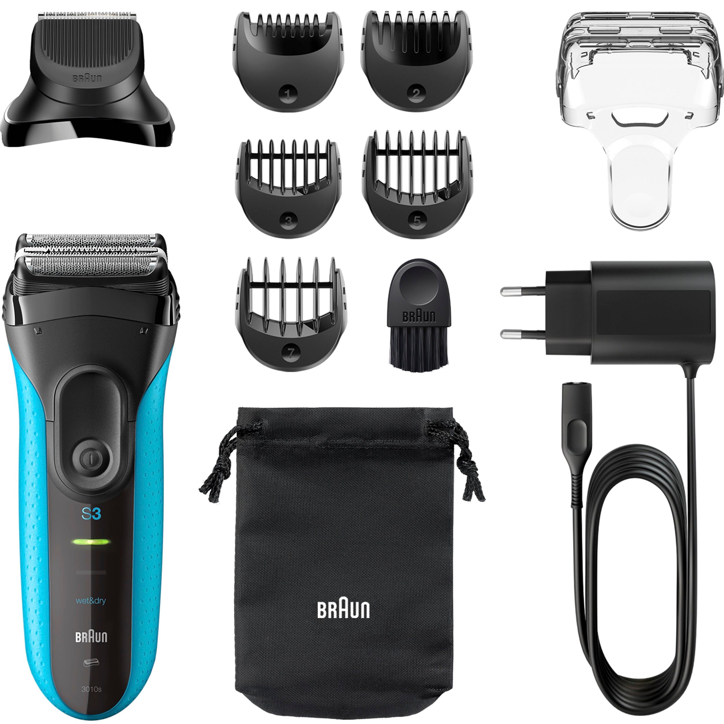 Braun Series 3 3010BT 3-in-1 Electric Cordless Wet and Dry Shaver for Men 