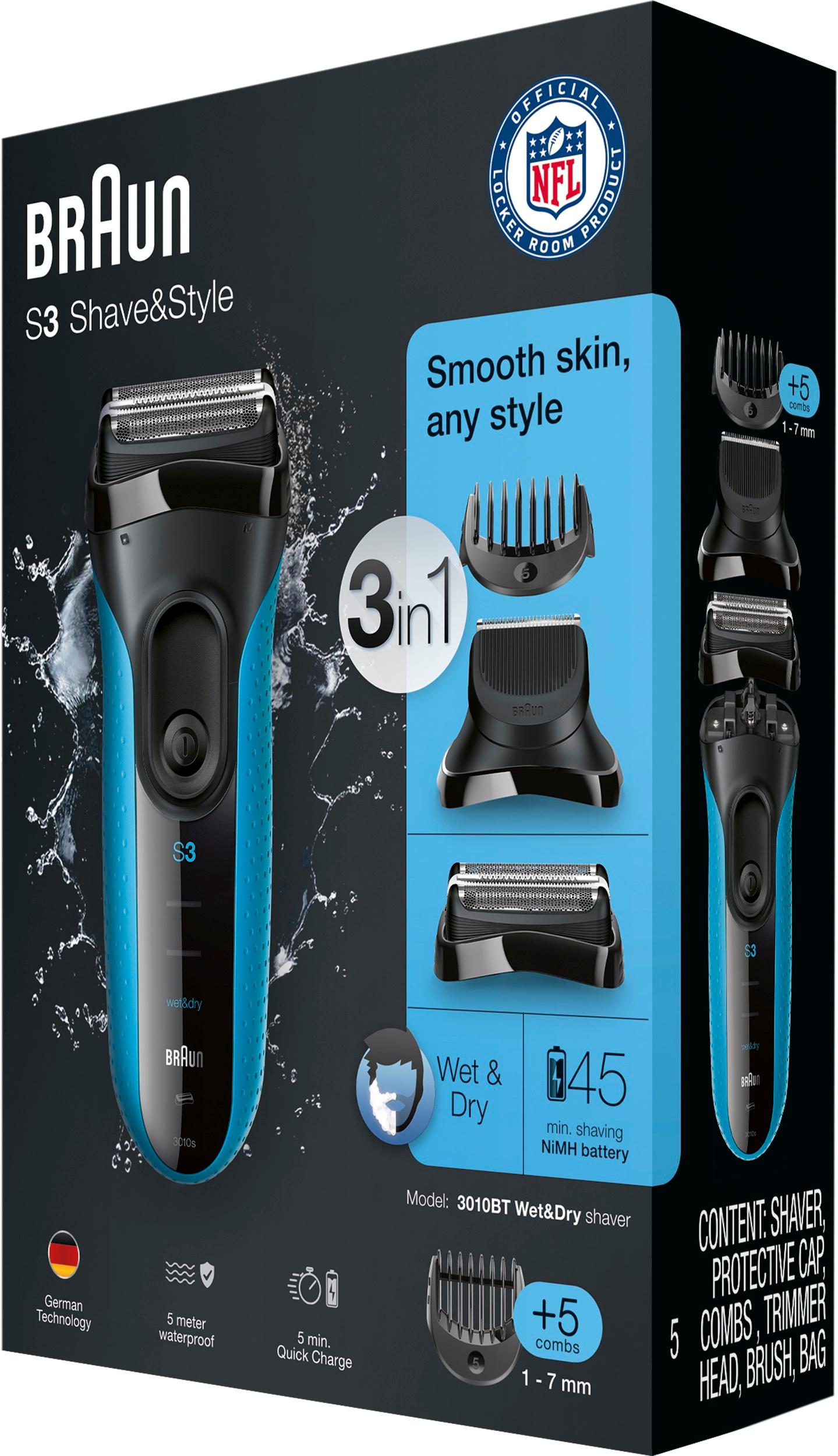 Image result for Braun Series 3 Shave&Style Wet/Dry Electric Shaver (3010BT)