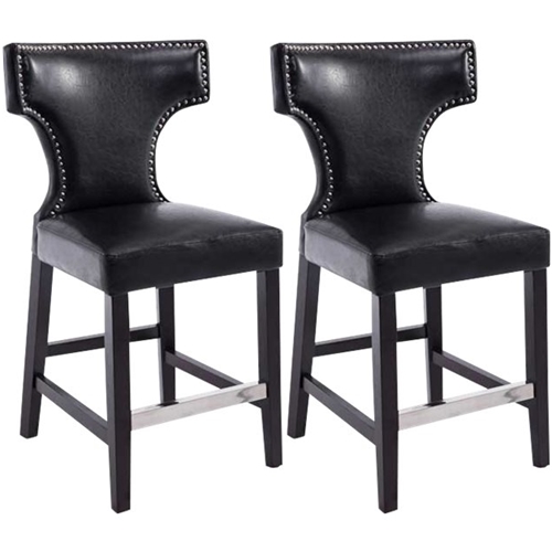 Best Buy: CorLiving Chairs (Set of 2) Black DAD-808-B