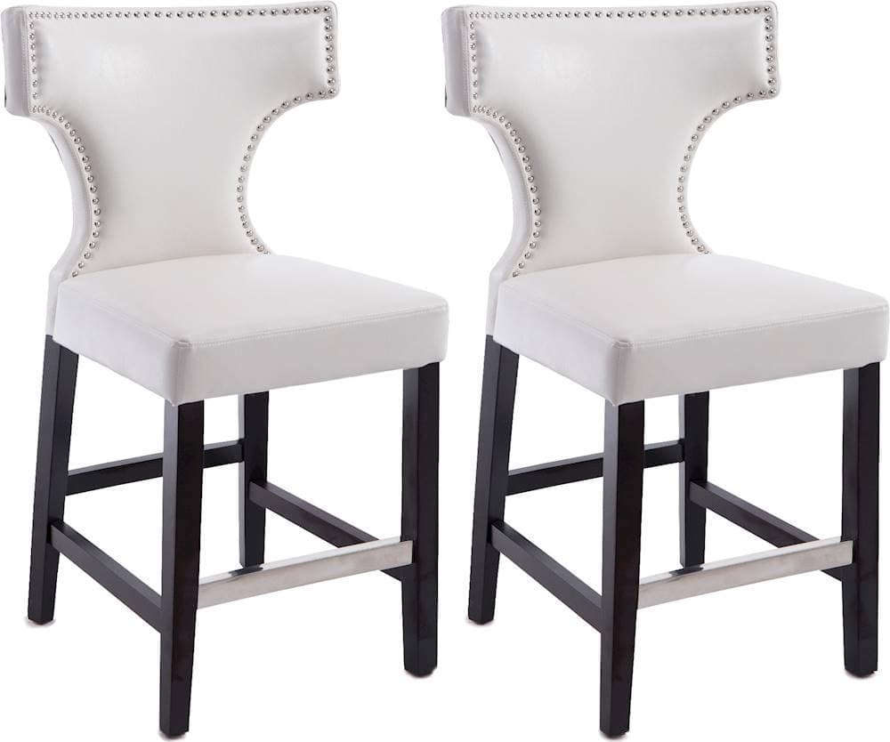 Angle View: CorLiving - Chairs (Set of 2) - White