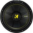 KICKER - CompC 12" Single-Voice-Coil 4-Ohm Subwoofer - Black - Larger Front