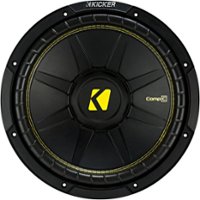 KICKER - CompC 12" Single-Voice-Coil 4-Ohm Subwoofer - Black - Front_Zoom