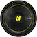 Front. KICKER - CompC 12" Single-Voice-Coil 4-Ohm Subwoofer - Black.