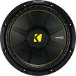 KICKER - CompC 10" Single-Voice-Coil 4-Ohm Subwoofer - Black - Larger Front