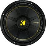 Front Zoom. KICKER - CompC 10" Single-Voice-Coil 4-Ohm Subwoofer - Black.