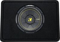 Front Zoom. KICKER - CompC Loaded Enclosures Single-Voice-Coil 4-Ohm Subwoofer - Black Carpet.