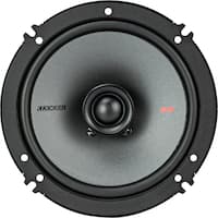KICKER - 6-1/2" 2-Way Car Speakers with Polypropylene Cones (Pair) - Black - Front_Zoom