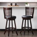 Alt View Zoom 11. CorLiving - Bonded Leather and Wood Stools - Black/Cappuccino.