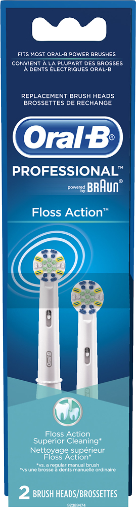 gesloten dauw Petulance Best Buy: Oral-B FlossAction Replacement Brush Heads (2-Pack) White EB25-2